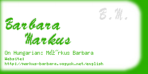 barbara markus business card